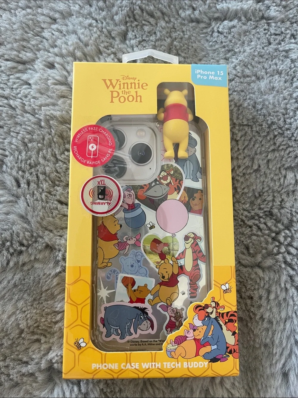 Disney Winnie the Pooh Clear iPhone Case with Yellow & Red 3D Pooh Charm